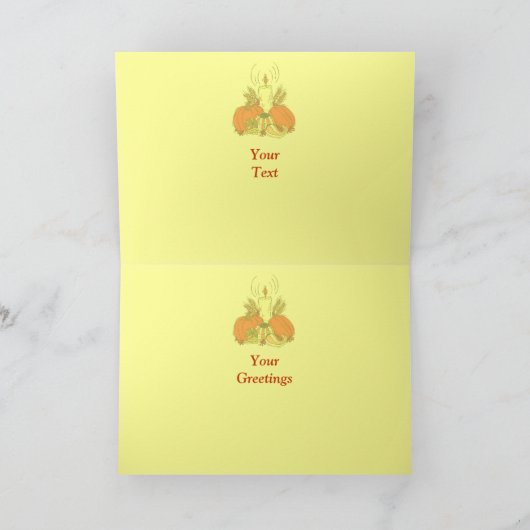 Happy Thanksgiving Feestdagen Kaart (Binnen)