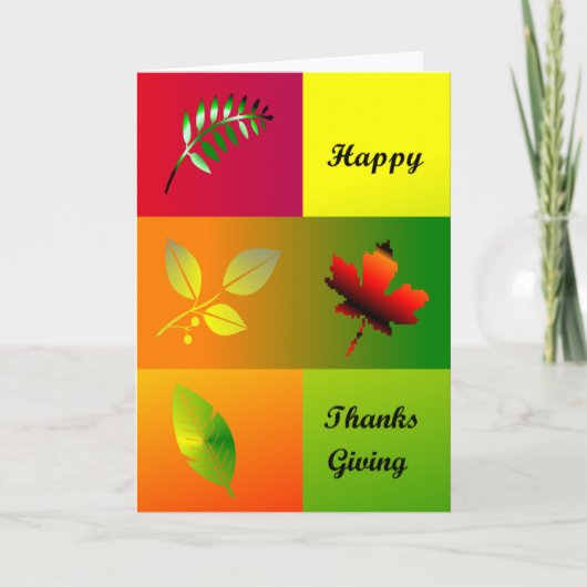 Happy Thanksgiving Feestdagen Kaart (Voorkant)