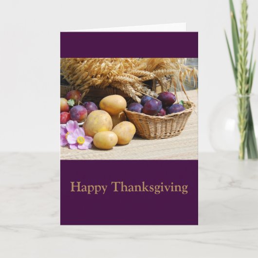 Happy Thanksgiving Feestdagen Kaart (Voorkant)