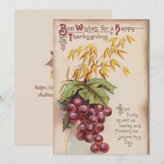  Happy Thanksgiving Feestdagenkaart (Voorkant / Achterkant)