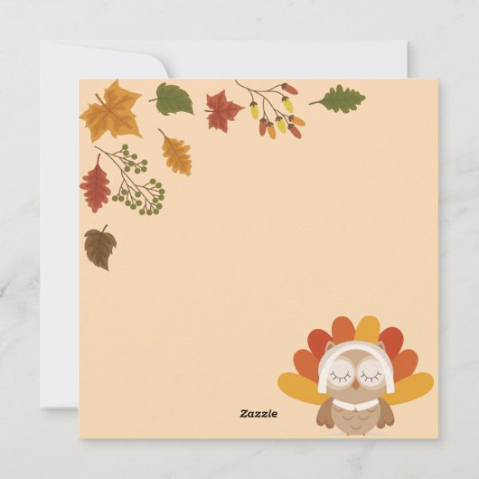 Happy Thanksgiving Feestdagenkaart (Achterkant)