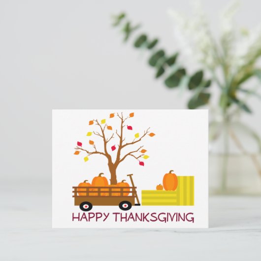 Happy Thanksgiving Feestdagenkaart (Staand voorkant)