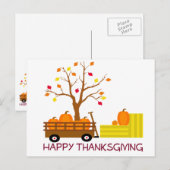 Happy Thanksgiving Feestdagenkaart (Voorkant / Achterkant)