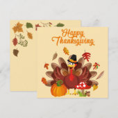 Happy Thanksgiving Feestdagenkaart (Voorkant / Achterkant)