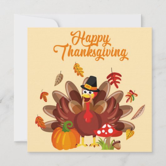 Happy Thanksgiving Feestdagenkaart (Voorkant)