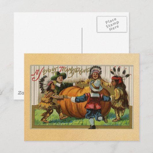  Happy Thanksgiving Feestdagenkaart (Voorkant / Achterkant)