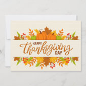 Happy Thanksgiving Feestdagenkaart (Voorkant)