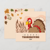 Happy Thanksgiving Feestdagenkaart (Voorkant / Achterkant)