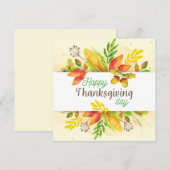 Happy Thanksgiving Feestdagenkaart (Voorkant / Achterkant)