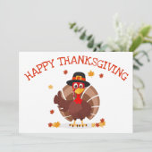 Happy Thanksgiving Feestdagenkaart (Staand voorkant)