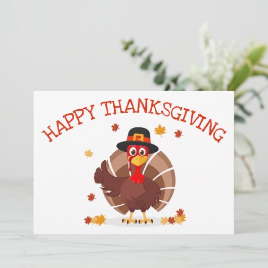 Happy Thanksgiving Feestdagenkaart (Staand voorkant)