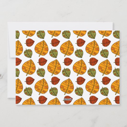 Happy Thanksgiving Feestdagenkaart (Achterkant)