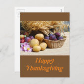 Happy Thanksgiving Feestdagenkaart (Voorkant / Achterkant)