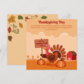 Happy Thanksgiving Feestdagenkaart (Voorkant / Achterkant)