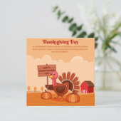 Happy Thanksgiving Feestdagenkaart (Staand voorkant)