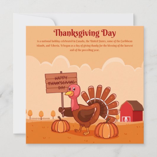 Happy Thanksgiving Feestdagenkaart (Voorkant)