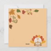 Happy Thanksgiving Feestdagenkaart (Achterkant)