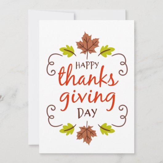 Happy Thanksgiving Feestdagenkaart (Voorkant)