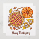 Happy Thanksgiving Feestdagenkaart (Voorkant / Achterkant)