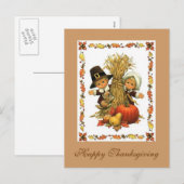 Happy Thanksgiving Feestdagenkaart (Voorkant / Achterkant)