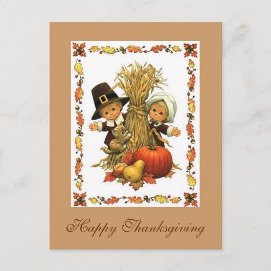 Happy Thanksgiving Feestdagenkaart (Voorkant)