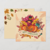 Happy Thanksgiving Feestdagenkaart (Voorkant / Achterkant)