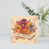 Happy Thanksgiving Feestdagenkaart (Staand voorkant)
