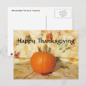 Happy Thanksgiving Feestdagenkaart (Voorkant / Achterkant)