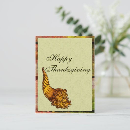 Happy Thanksgiving Feestdagenkaart (Staand voorkant)