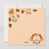 Happy Thanksgiving Feestdagenkaart (Achterkant)