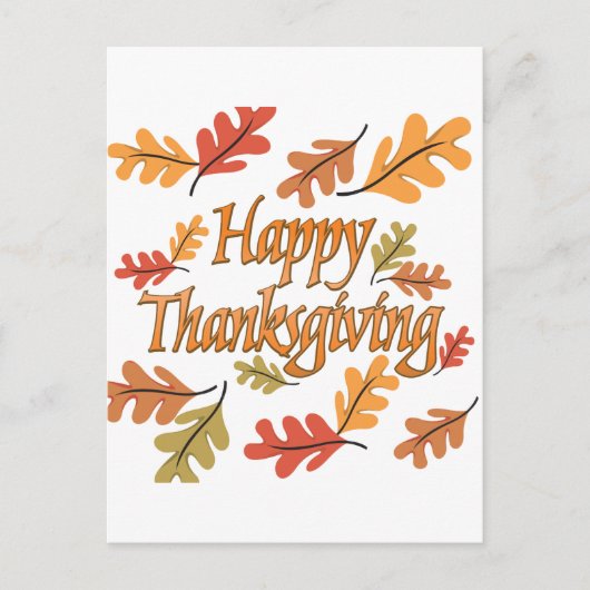 Happy Thanksgiving Feestdagenkaart (Voorkant)