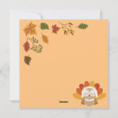 Happy Thanksgiving Feestdagenkaart (Achterkant)