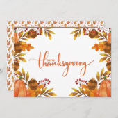 Happy Thanksgiving Feestdagenkaart (Voorkant / Achterkant)