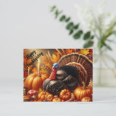 Happy Thanksgiving Feestdagenkaart (Staand voorkant)