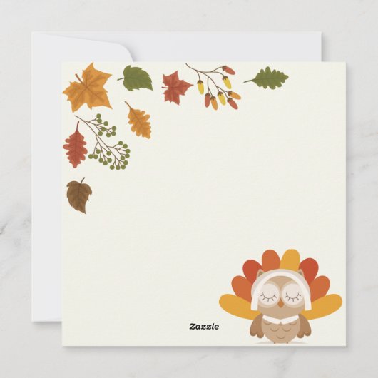 Happy Thanksgiving Feestdagenkaart (Achterkant)