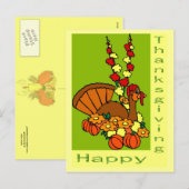 Happy Thanksgiving Feestdagenkaart (Voorkant / Achterkant)