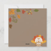 Happy Thanksgiving Feestdagenkaart (Achterkant)