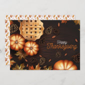 Happy Thanksgiving Feestdagenkaart (Voorkant / Achterkant)