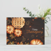 Happy Thanksgiving Feestdagenkaart (Staand voorkant)