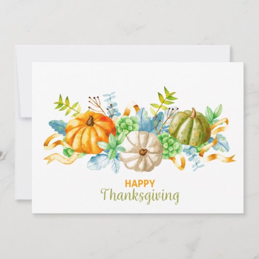 Happy Thanksgiving Feestdagenkaart (Voorkant)