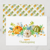 Happy Thanksgiving Feestdagenkaart (Voorkant / Achterkant)