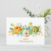 Happy Thanksgiving Feestdagenkaart (Staand voorkant)