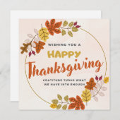 Happy Thanksgiving Feestdagenkaart (Voorkant / Achterkant)