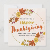 Happy Thanksgiving Feestdagenkaart (Voorkant)