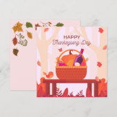 Happy Thanksgiving Feestdagenkaart (Voorkant / Achterkant)