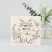 Happy Thanksgiving Feestdagenkaart (Staand voorkant)