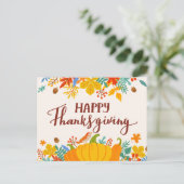Happy Thanksgiving Feestdagenkaart (Staand voorkant)