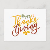 Happy Thanksgiving Feestdagenkaart (Voorkant)