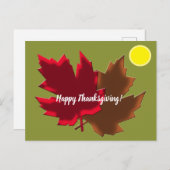 Happy Thanksgiving Feestdagenkaart (Voorkant / Achterkant)