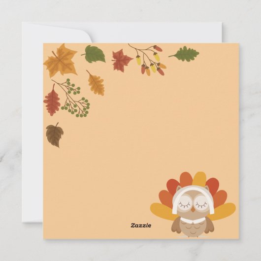 Happy Thanksgiving Feestdagenkaart (Achterkant)